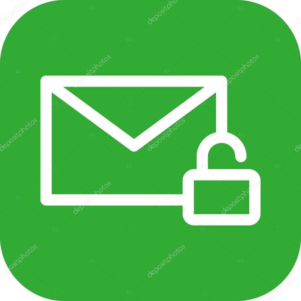 vector Unlock Mail icon 
