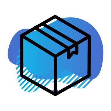 paket simgesi vektör illüstrasyon tasarımı içeren kutu