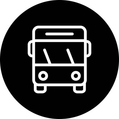 bus simgesi vektör illüstrasyonu