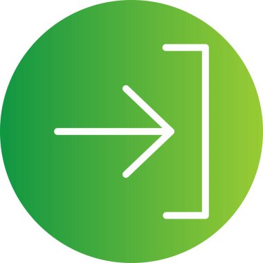 Beyaz arkaplanda sağ düz simge