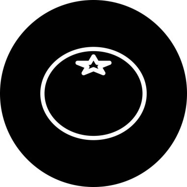 Bir domates ikonunun vektör illüstrasyonu