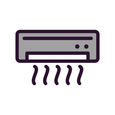 Modern elektrik klima simgesinin vektör illüstrasyonu