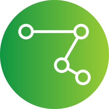 yeşil ve beyaz vektör simgesi