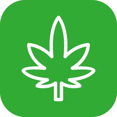 Yeşil kenevir ikonunun vektör illüstrasyonu