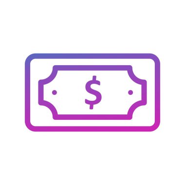 vektör dolar not simgesi 