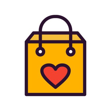 Vektör alışveriş torbası simgesi 