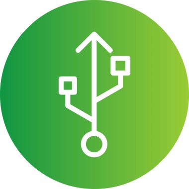 usb işaret vektör simgesi