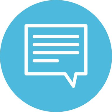 Beyaz arkaplanda Chat düz simgesi