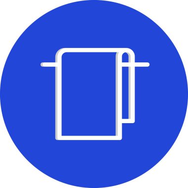 Beyaz arkaplanda Havlu düz simgesi