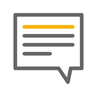 Beyaz arkaplanda Chat düz simgesi