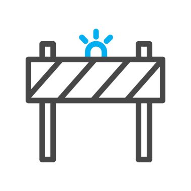 trafik bariyeri vektör illüstrasyonu