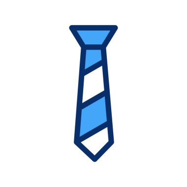 Kravat simgesi beyaz arkaplanda izole edilmiş. giyim sembolü vektör illüstrasyonu. -stok