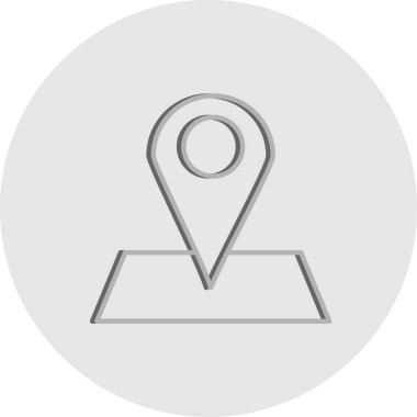 Harita işaretleyici simgesi, vektör illüstrasyonu