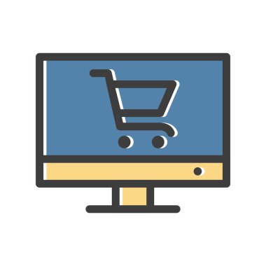 vektör çevrimiçi alışveriş simgesi 