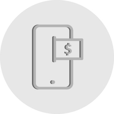 Vektör Mobil bankacılık simgesi 