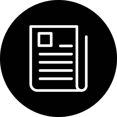 belge simgesi vektör illüstrasyonu