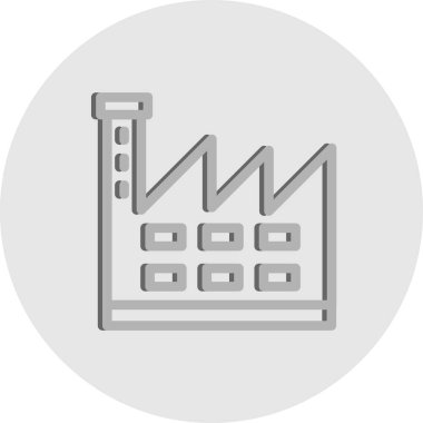 Fabrika vektör simgesi. inşaat endüstrisi sembolü.