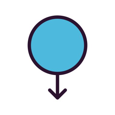 Vektör cinsiyet iğnesi simgesi 