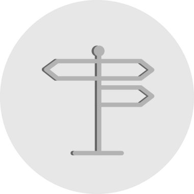 Beyaz arkaplanda vektör yönündeki düz simge