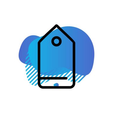 Akıllı telefon simgesi. Web için tablet vektör pictogram çizimi