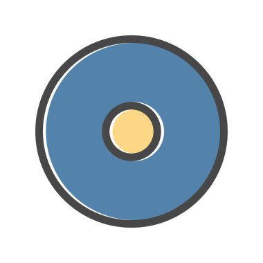 Tek izole edilmiş vinil simgesinin vektör illüstrasyonu