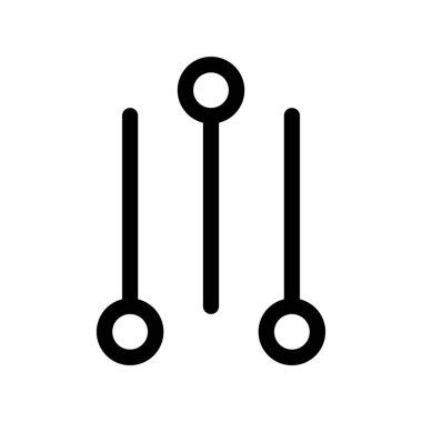 Beyaz arkaplanda vektör dengeli düz simge