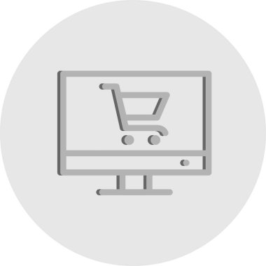 vektör çevrimiçi alışveriş simgesi 