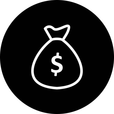 para çantası simgesi, vektör illüstrasyonu