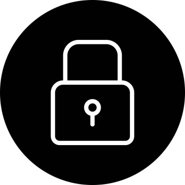 Beyaz arkaplanda düz simge kilitle