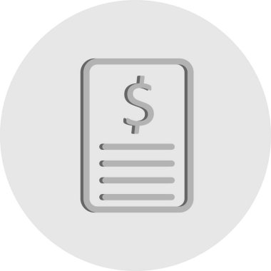 Beyaz arkaplanda vektör Bill düz simgesi