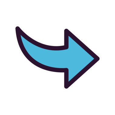 vektör Sağ yön simgesi 