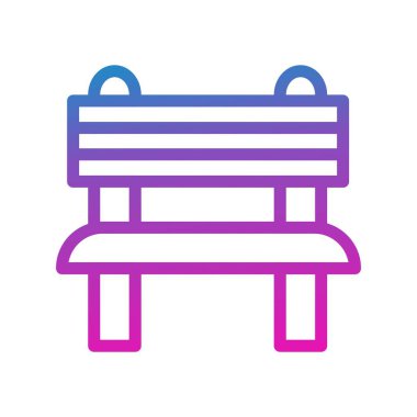 Beyaz arkaplanda izole edilmiş düz stil bank simgesi. mobilya sembolü illüstrasyonu