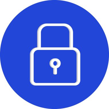 Beyaz arkaplanda düz simge kilitle