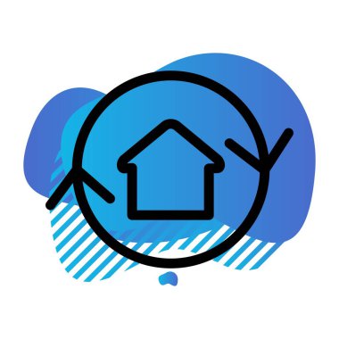 Ev simgesinin vektör illüstrasyonu