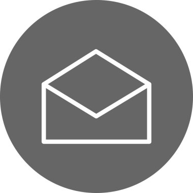 Beyaz arkaplanda vektör mesajı düz simgesi