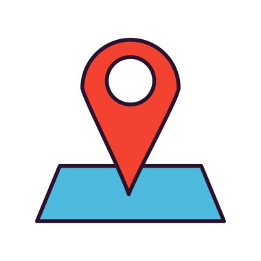 Harita iğne simgesi. vektör illüstrasyonu