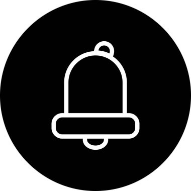 Alarm çanı simgesi gösterimi izole edilmiş vektör işareti