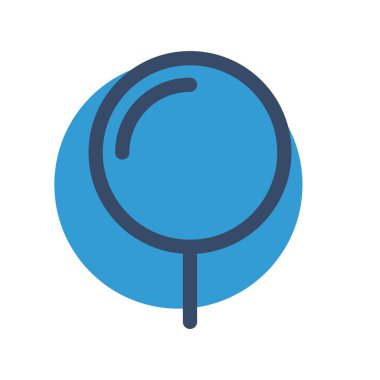 Beyaz arkaplanda büyüteç düz simge