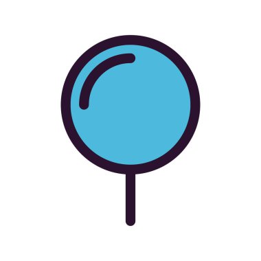 Beyaz arkaplanda büyüteç düz simge