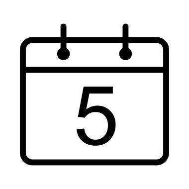 Beyaz arkaplanda vektör takvimi düz simgesi