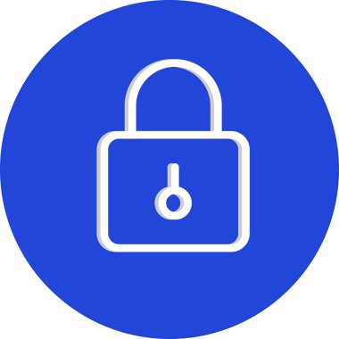 Beyaz arkaplanda düz simge kilitle