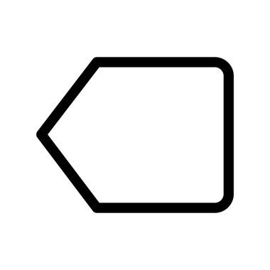 Beyaz arkaplanda sol düz simge