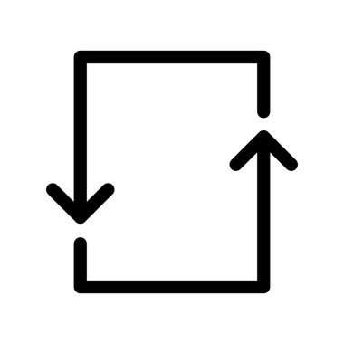 Beyaz arkaplanda düz simge döndür