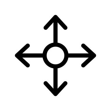 Beyaz arkaplanda vektör Yönleri düz simgesi