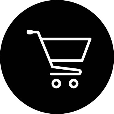 Alışveriş arabası simgesi, vektör illüstrasyonu