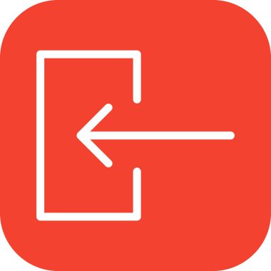 Beyaz arkaplanda sol düz simge