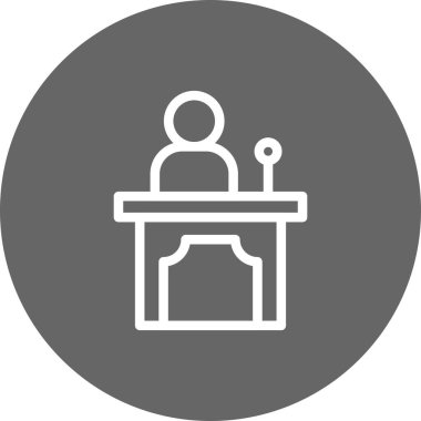 Vektör tanık düz simgesi