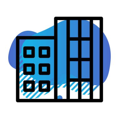 Modern yapı simgesinin vektör illüstrasyonu