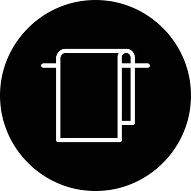 Beyaz arkaplanda Havlu düz simgesi