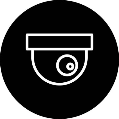 Güvenlik kamerası simgesi. düz tasarım biçimi